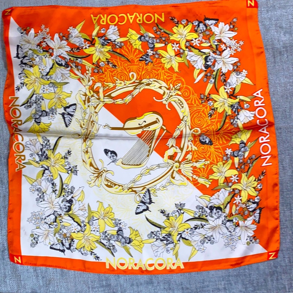 Noracora Orange /Gold Scarf